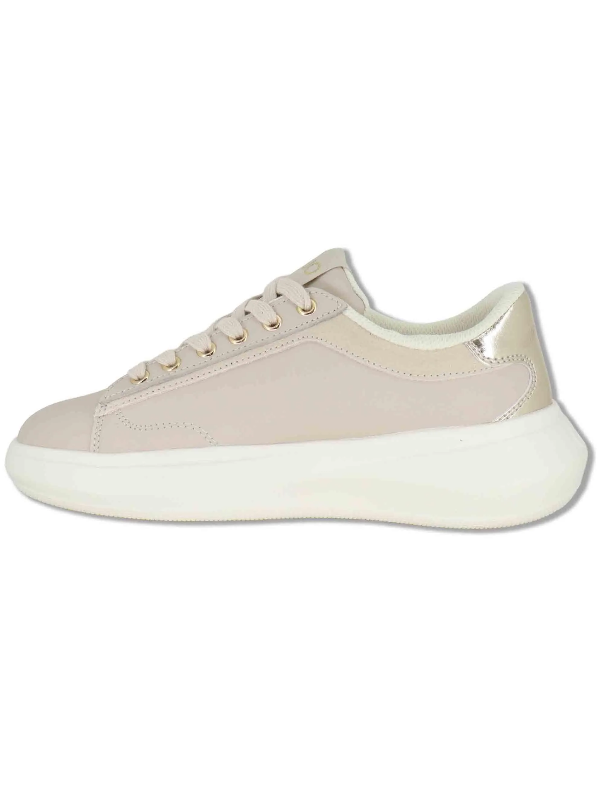 Sneakers in pelle e tessuto off white Donna CASPER 01 GOLD sold by Spatarella product image thumbnail 3