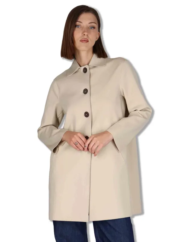 Spolverino trench estivo in stretch beige Donna 50260003 031 made by Spatarella