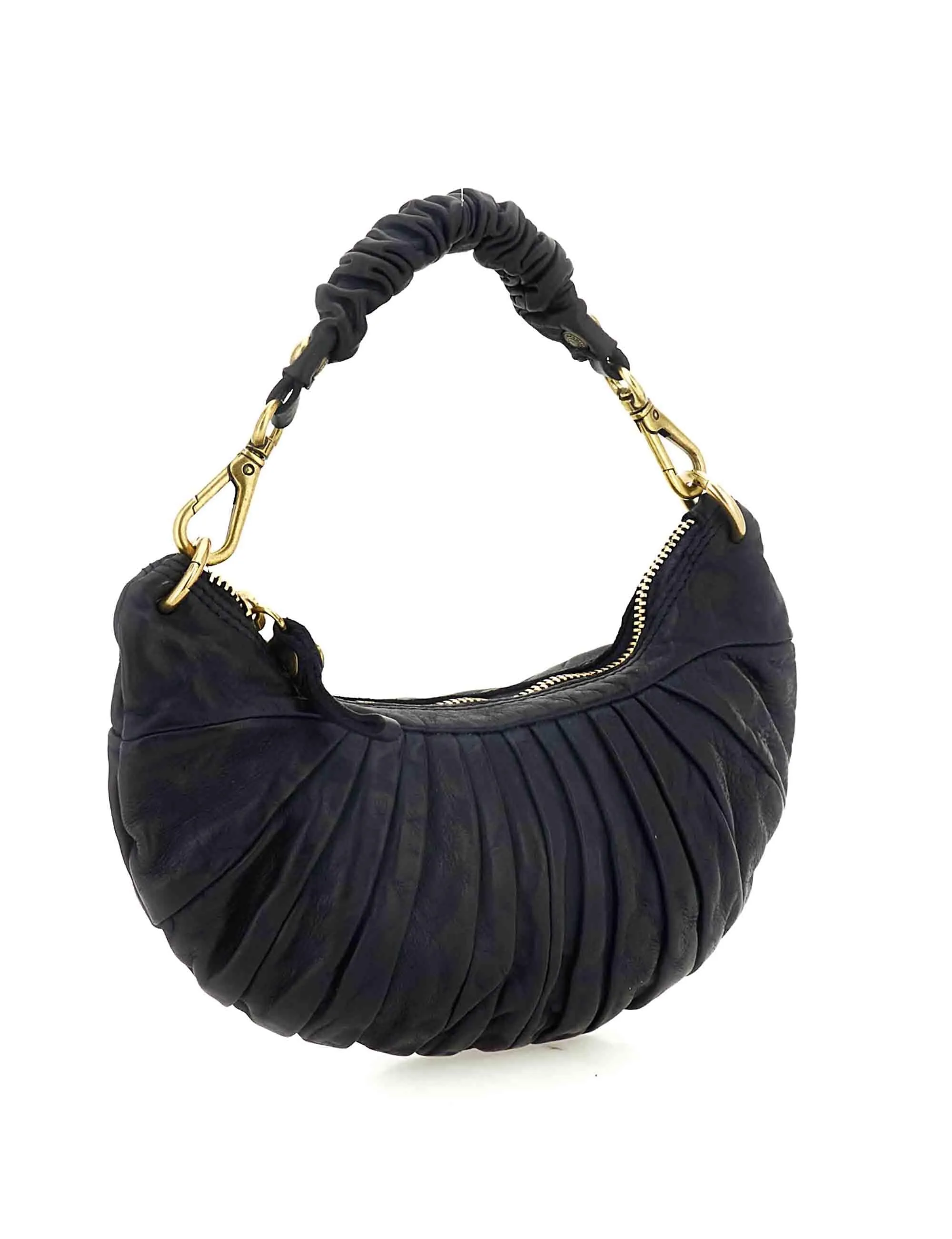 Borse Luna in pelle blu plissettata monospalla Donna C044070ND X2982 C3001 sold by Spatarella product image thumbnail 2