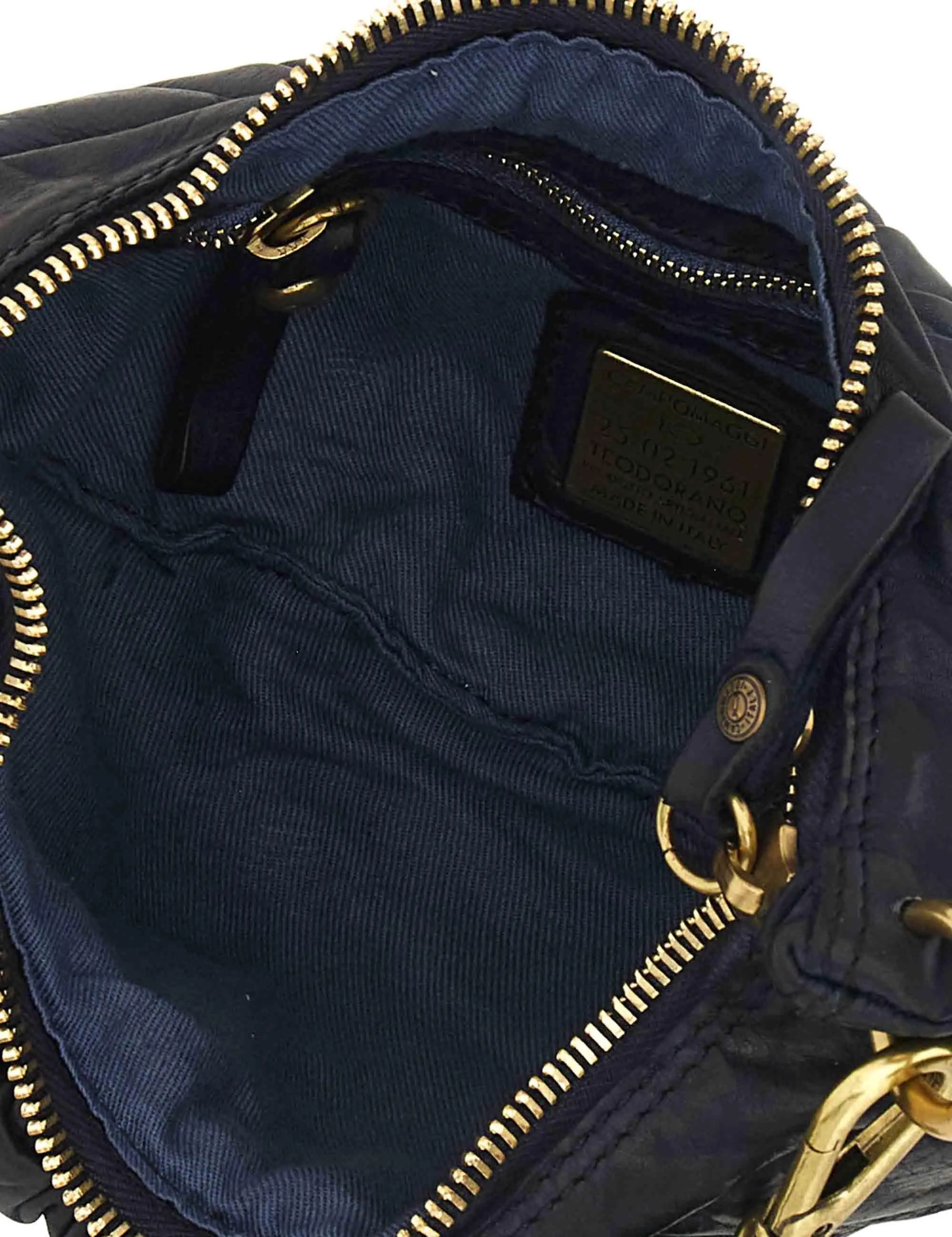 Borse Luna in pelle blu plissettata monospalla Donna C044070ND X2982 C3001 sold by Spatarella product image thumbnail 4