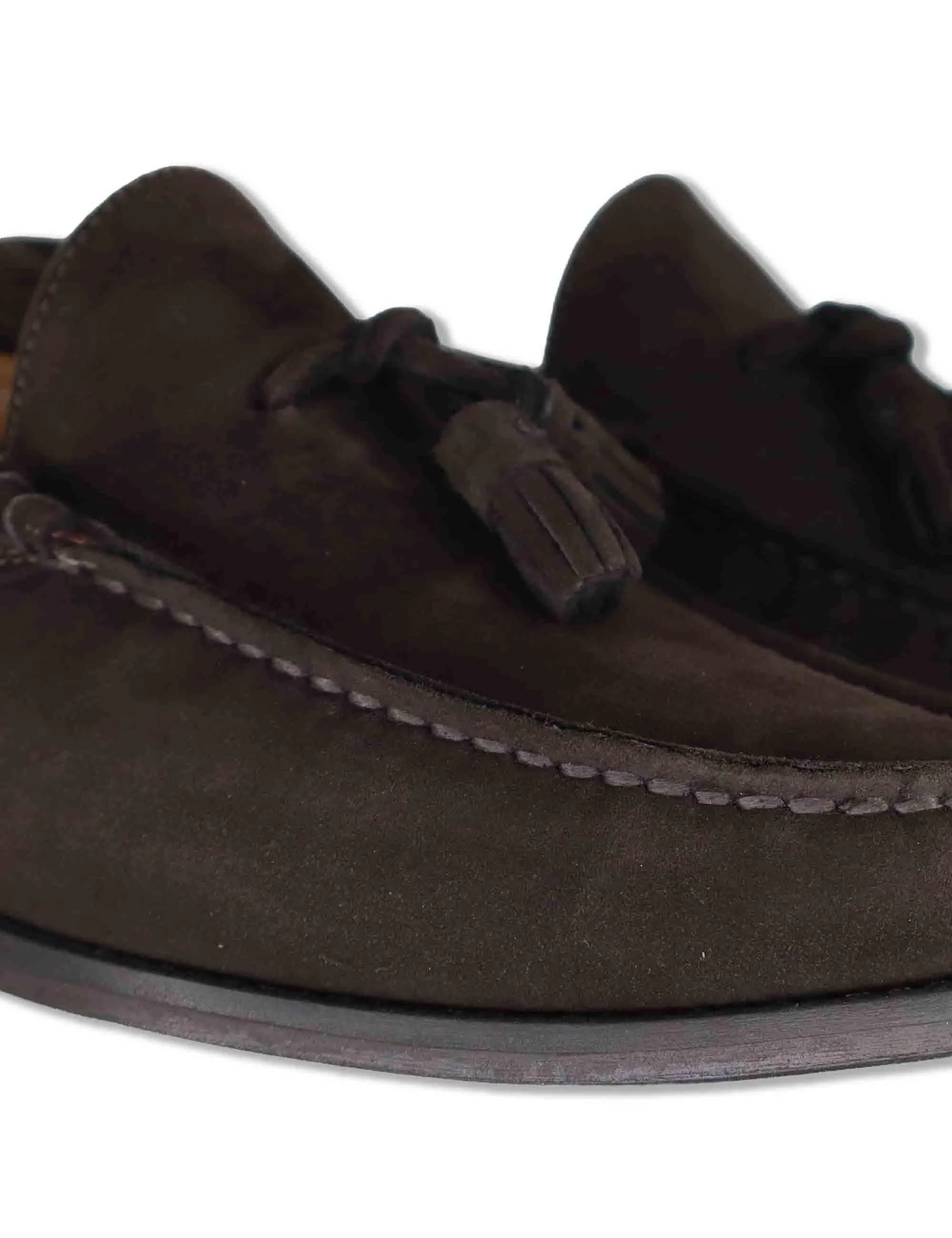 Mocassini Tassel in camoscio marrone con suola in cuoio Uomo SPSBG1020 014 sold by Spatarella product image thumbnail 4