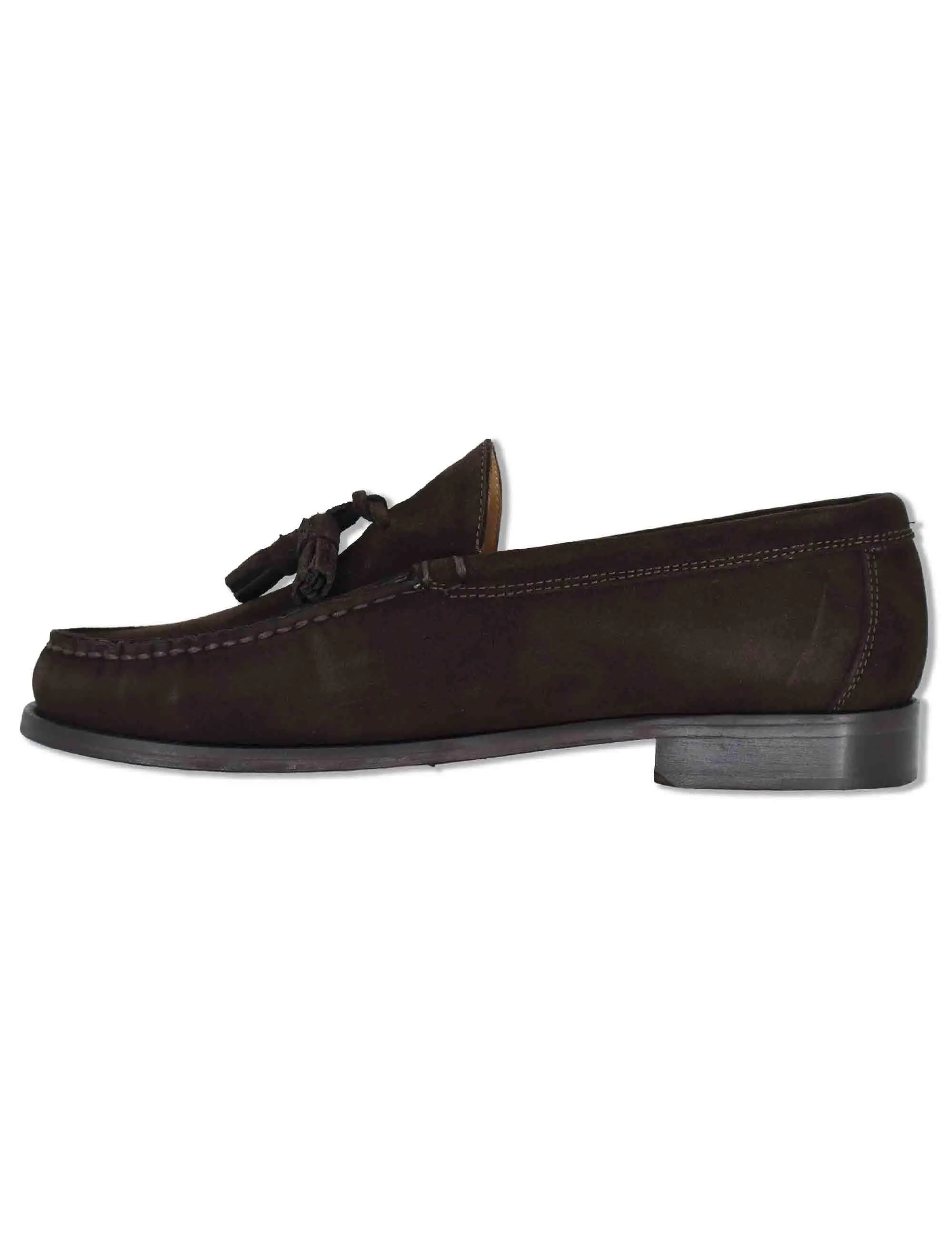 Mocassini Tassel in camoscio marrone con suola in cuoio Uomo SPSBG1020 014 sold by Spatarella product image thumbnail 3