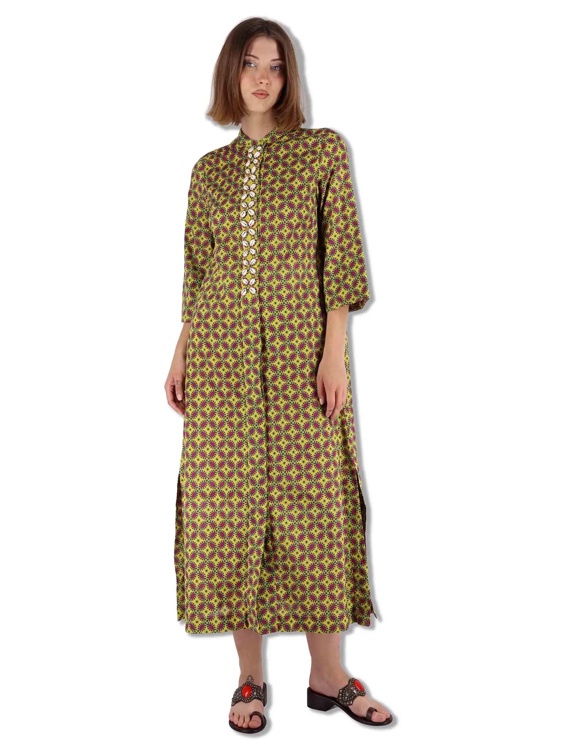 Abiti Floral Spin in cotone verde a fantasia Donna JF669915215 B7003 sold by Spatarella product image thumbnail 3