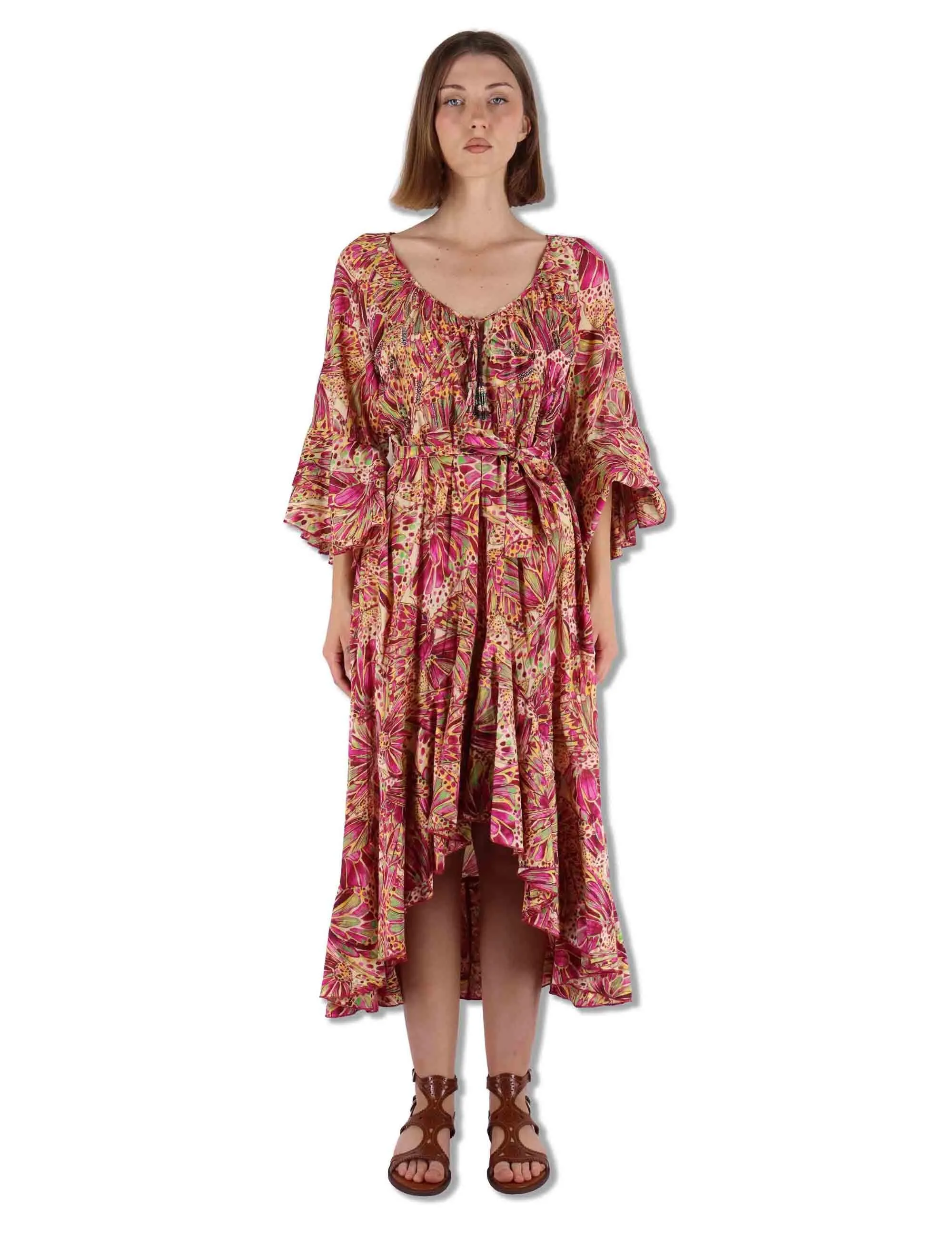 Abiti midi Sweet Butterfly in cotone giallo Donna JF669515217 B7008 sold by Spatarella product image thumbnail 5