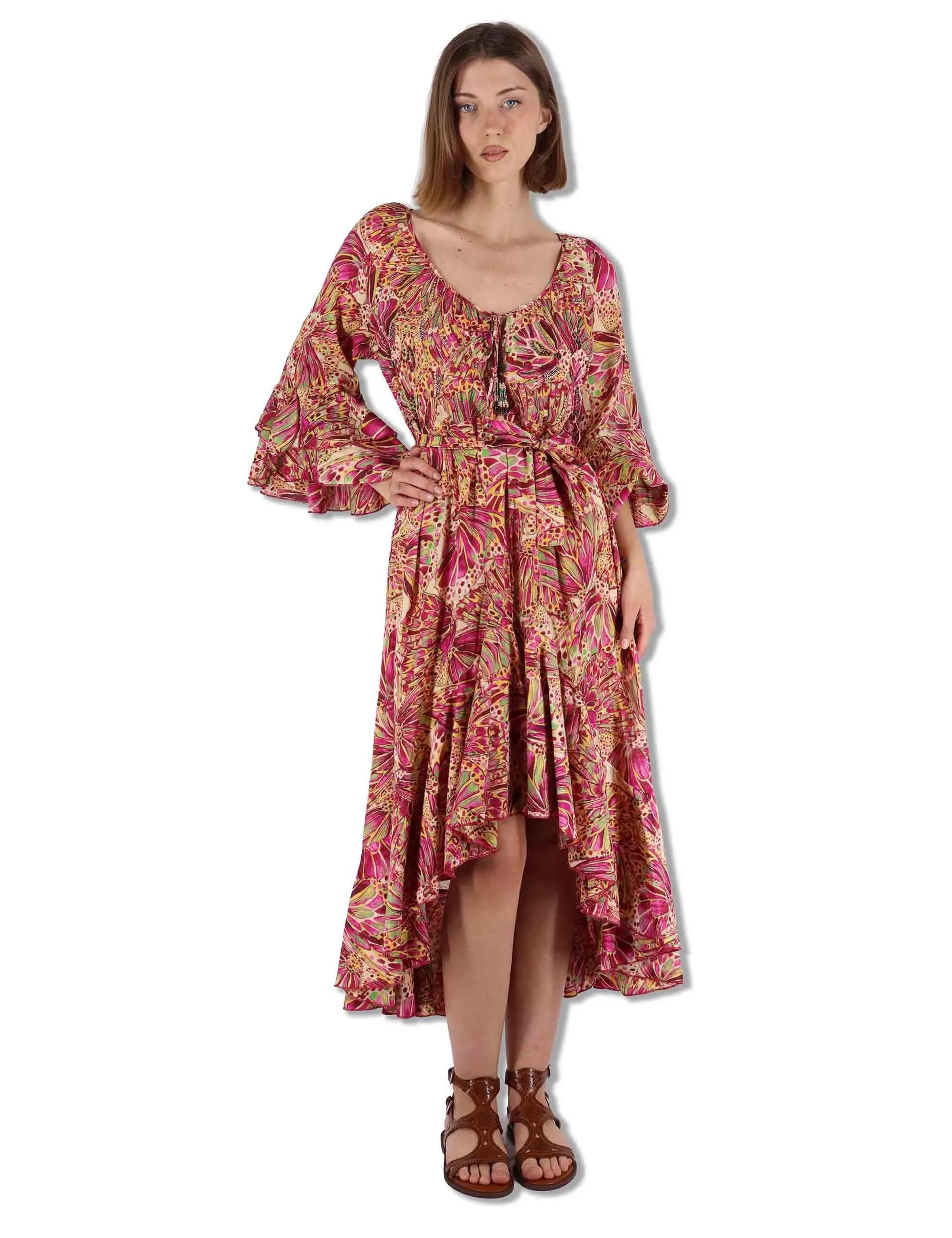 Abiti midi Sweet Butterfly in cotone giallo Donna JF669515217 B7008 sold by Spatarella product image thumbnail 4