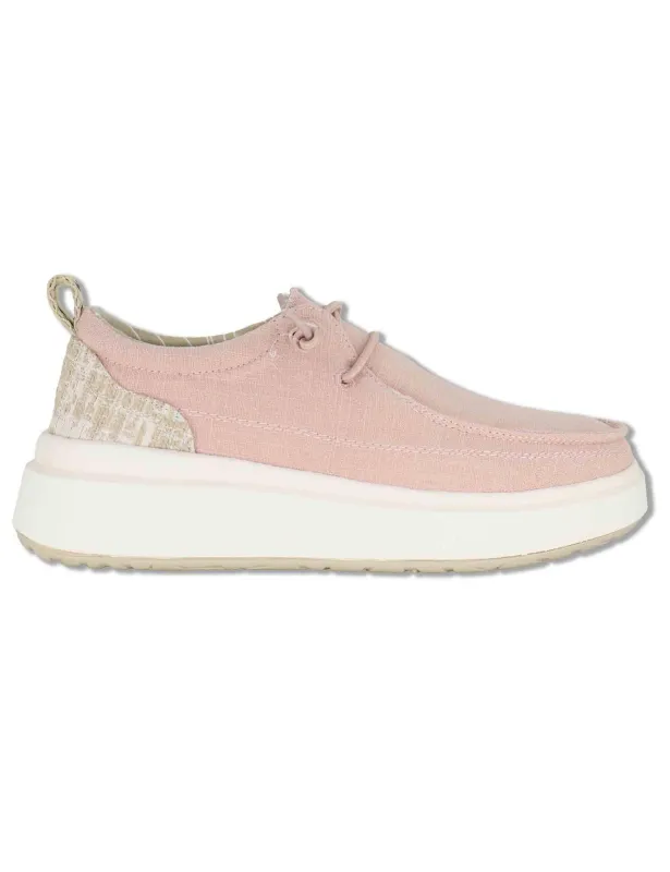 Sneakers Nature Wallabee in tessuto rosa con elastici Donna JL61530A 080 made by Jeep