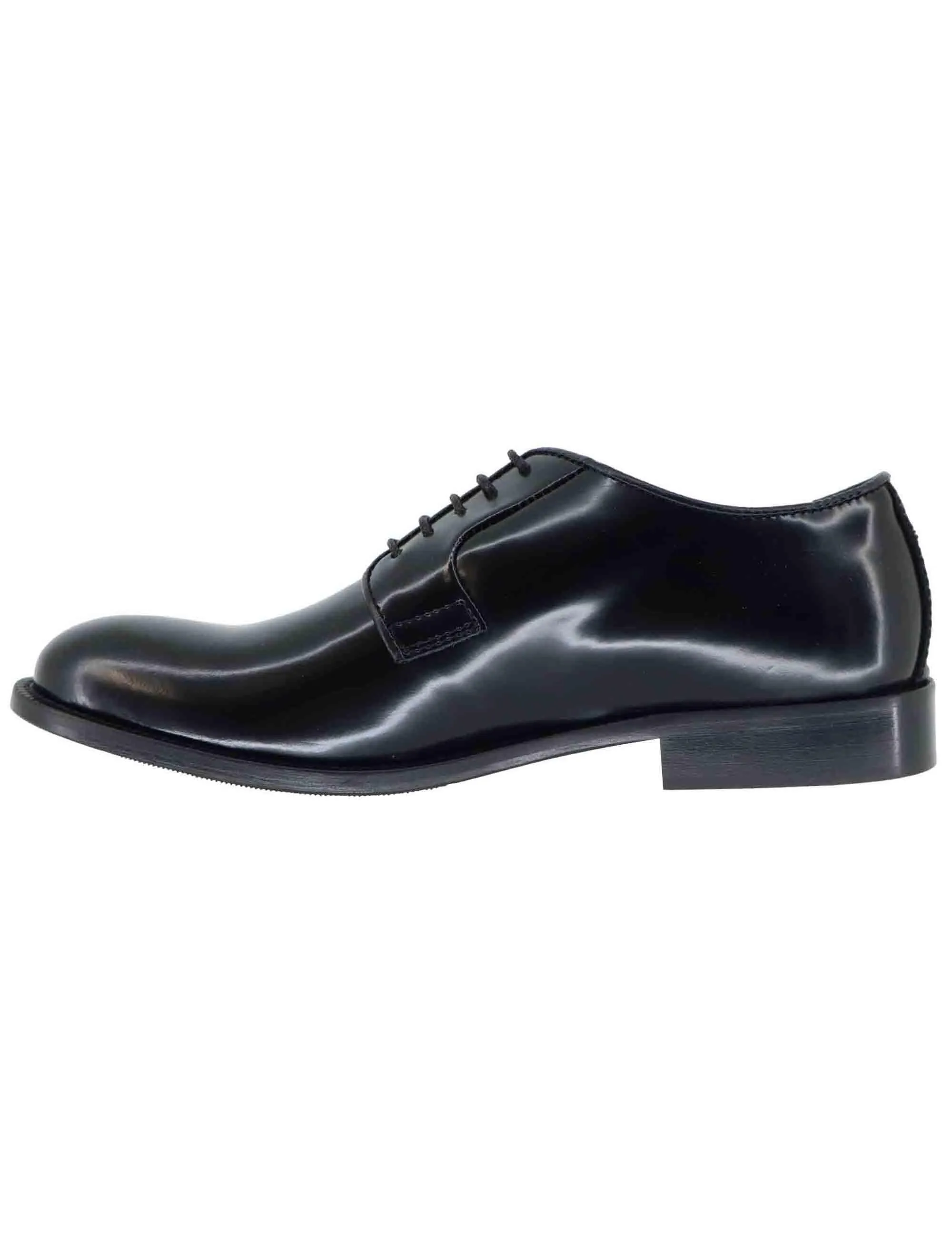 Stringate in pelle nera con suola in cuoio Uomo SPDU603 S001 sold by Spatarella product image thumbnail 2