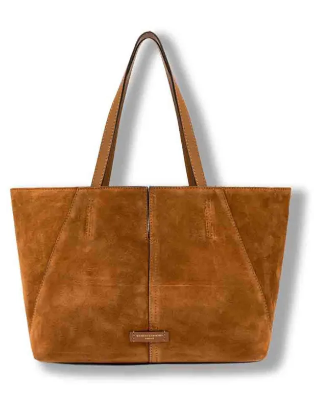 Shopper Maya in camsocio camel con doppi manici Donna BS12175 CM-FRSH 1478 made by Spatarella