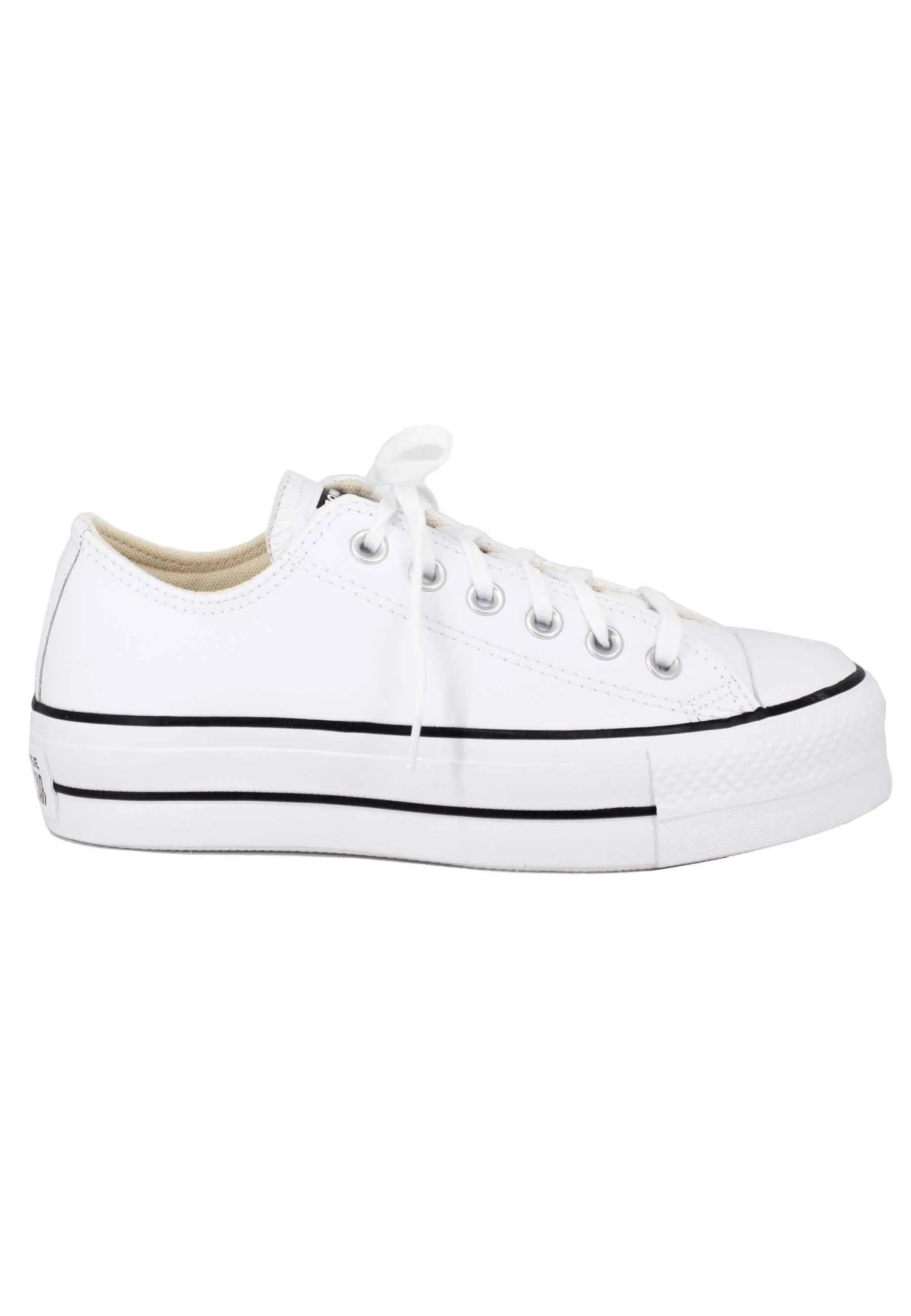 Sneakers donna Chuck Taylor in tela bianca con fondo zeppa Donna CHUCK TAYLORD 561680C sold by Spatarella