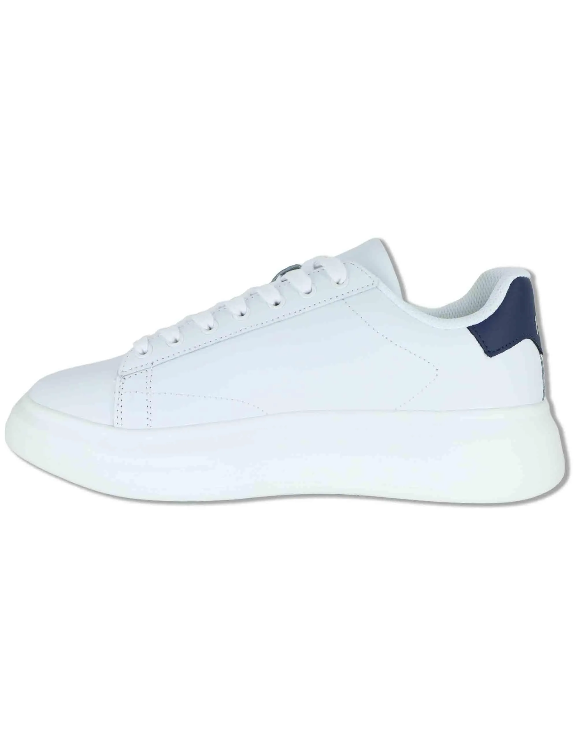 Sneakers in pelle bianca con suola alta Uomo BIG 01 BLUE sold by Spatarella product image thumbnail 3