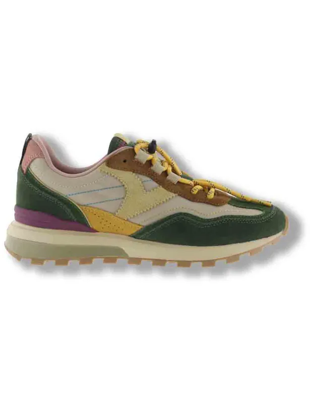 Sneakers Luna in nylon e camoscio beige Donna 1156118 80 Beige made by Spatarella