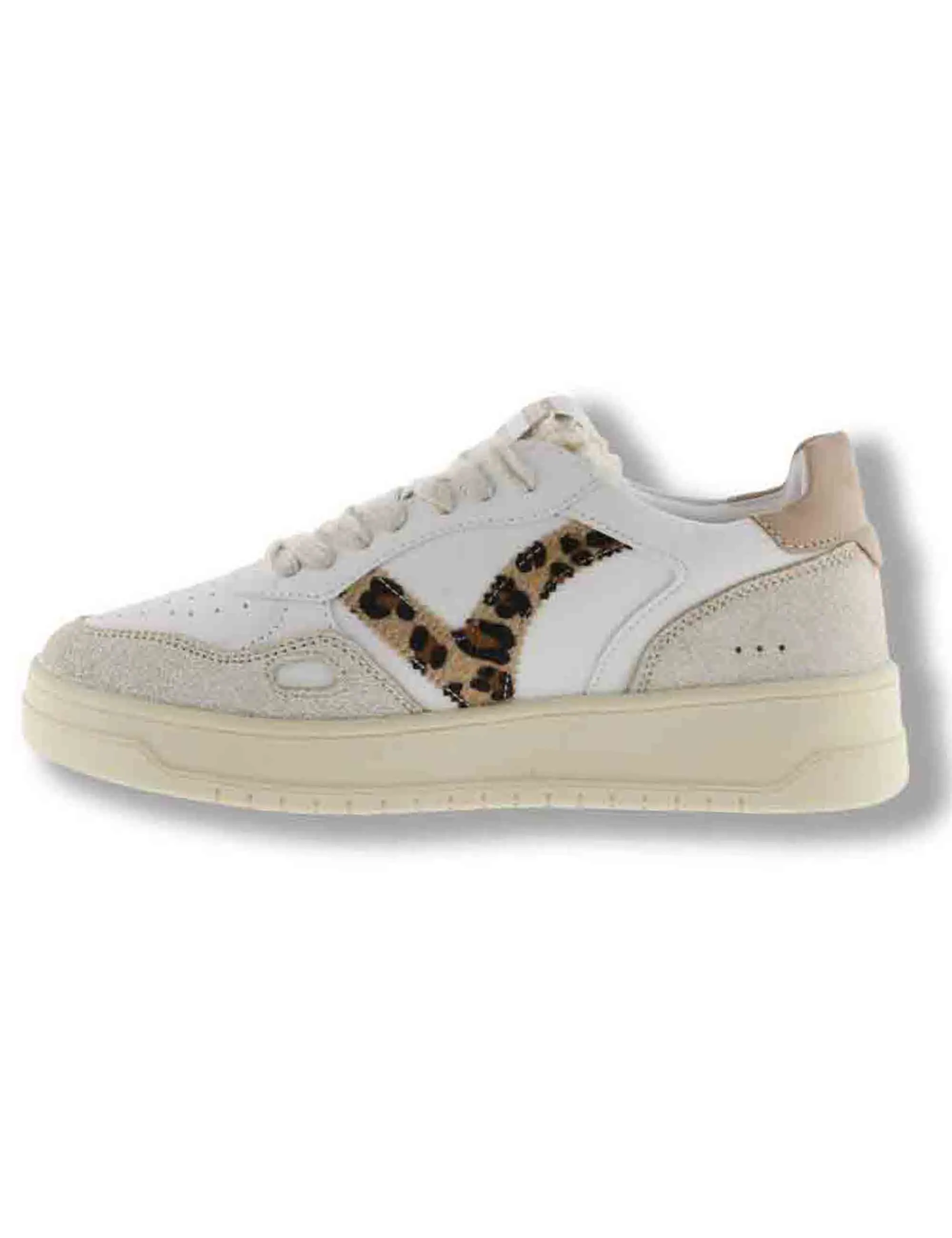 Sneakers Seul effetto pelle bianca con inserti animal print Donna 1257124 87 Camel sold by Spatarella product image thumbnail 3