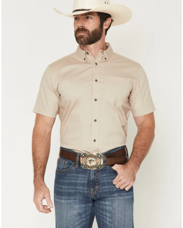 Cody James Men's Basic Solid Short Sleeve Button-Down Stretch Western Shirt sold by Cody James