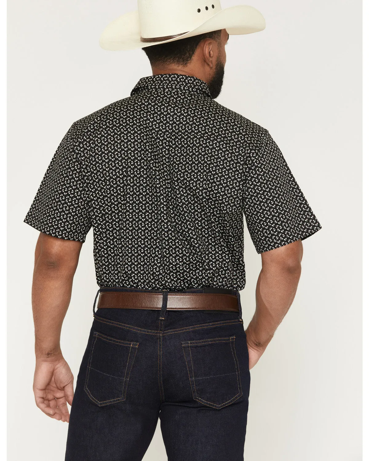 Cody James Men's Shiloh Micro Floral Print Short Sleeve Button-Down Stretch Western Shirt - Big sold by Cody James product image thumbnail 4