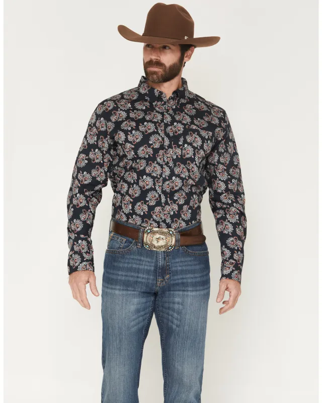 Cody James Men's Truett Paisley Print Long Sleeve Button-Down Western Shirt made by Cody James