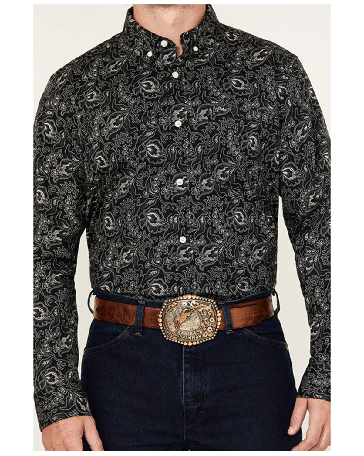 Cody James Men's Parker Paisley Print Long Sleeve Button-Down Stretch Western Shirt - Tall sold by Cody James product image thumbnail 3