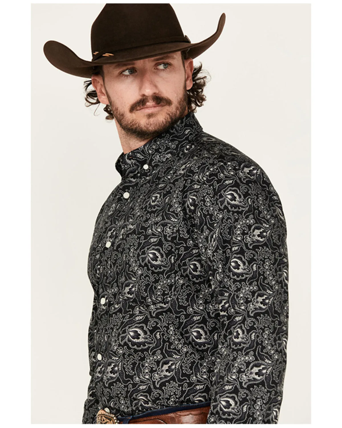 Cody James Men's Parker Paisley Print Long Sleeve Button-Down Stretch Western Shirt - Tall sold by Cody James product image thumbnail 2