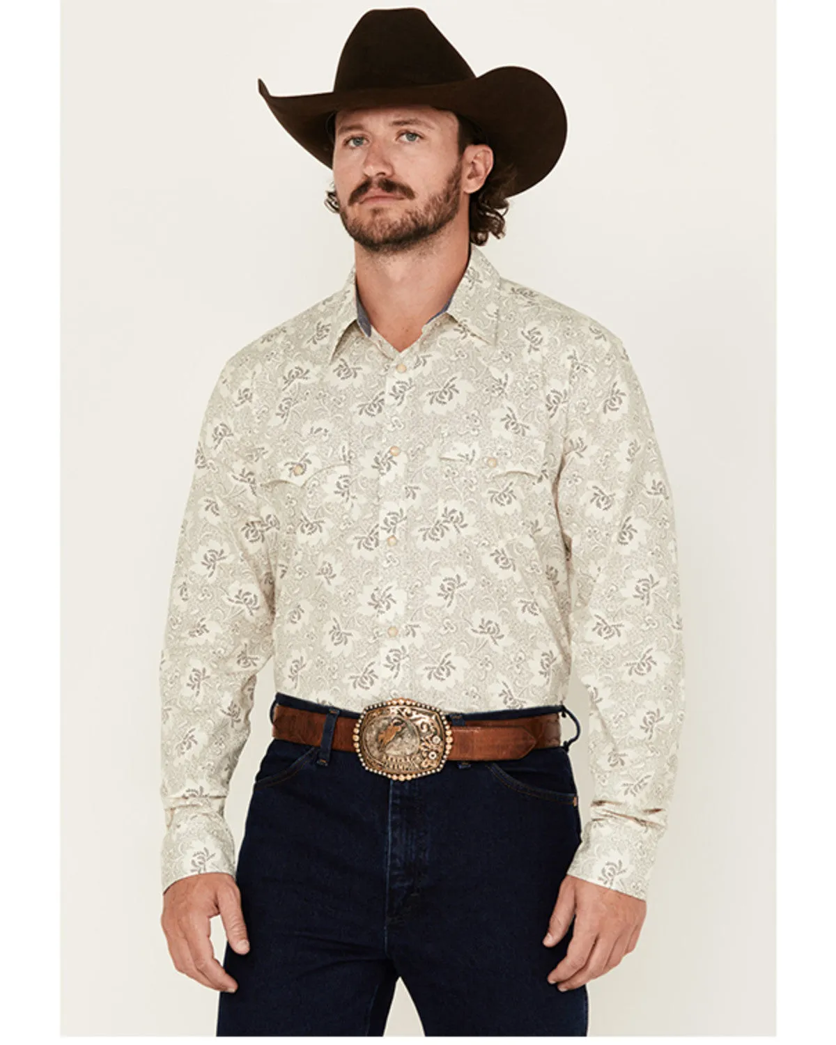 Cody James Men's Treven Floral Print Long Sleeve Snap Western Shirt - Tall sold by Cody James