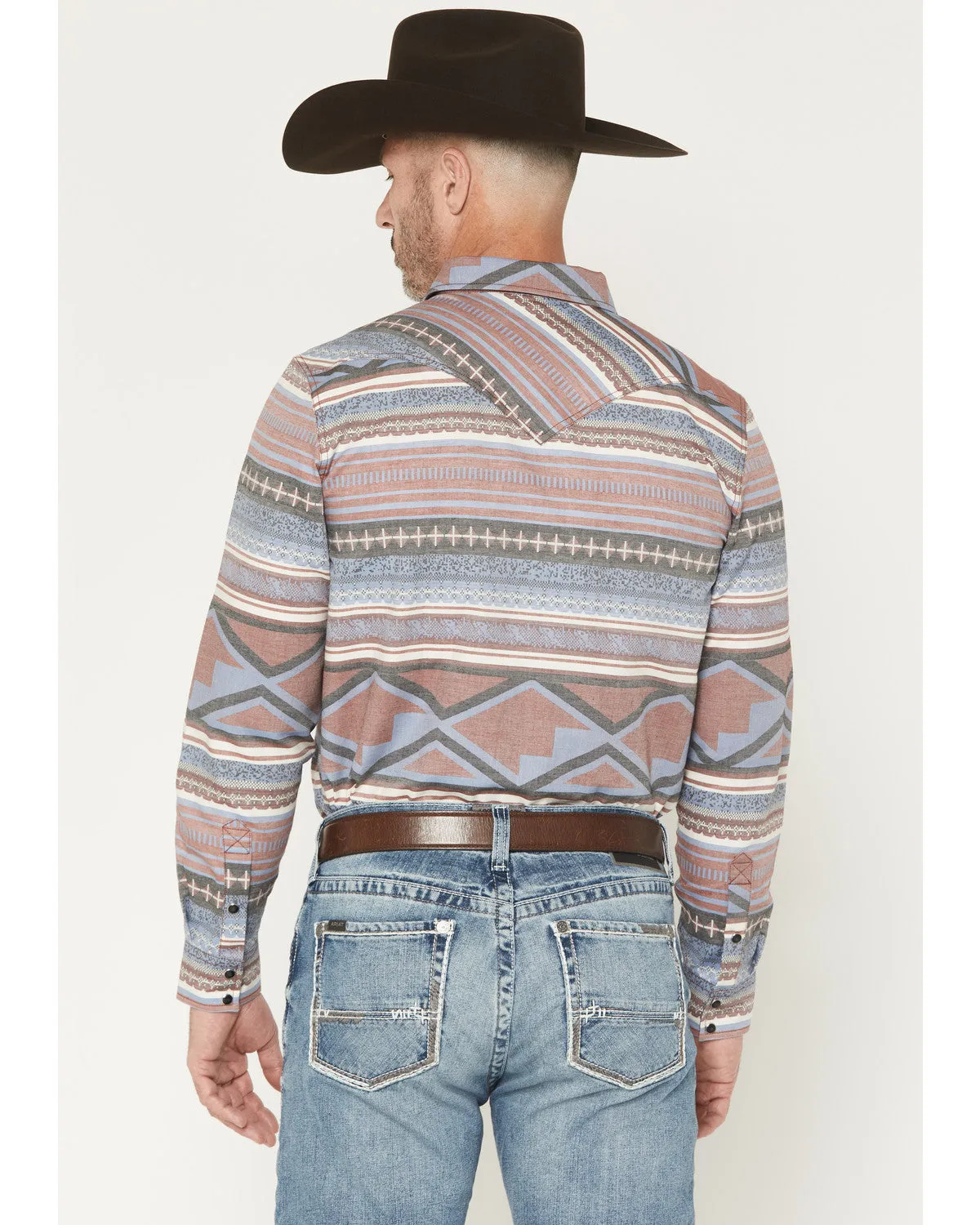 Cody James Men's Mountain Ranger Southwestern Striped Long Sleeve Snap Western Shirt sold by Cody James product image thumbnail 4