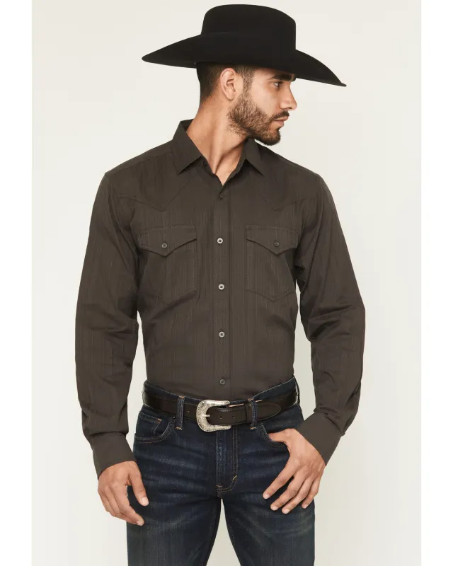 Cody James Black 1978® Men's Cluny Tonal Striped Long Sleeve Button-Down Western Shirt made by Cody James