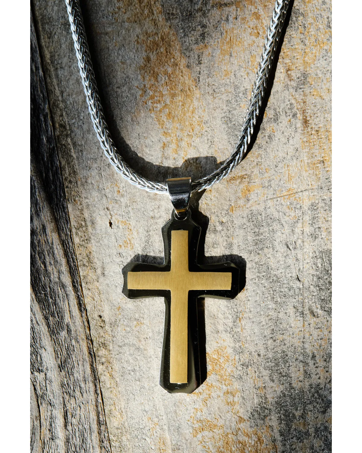 Cody James Men's Two-Toned Cross Necklace sold by Cody James product image thumbnail 2