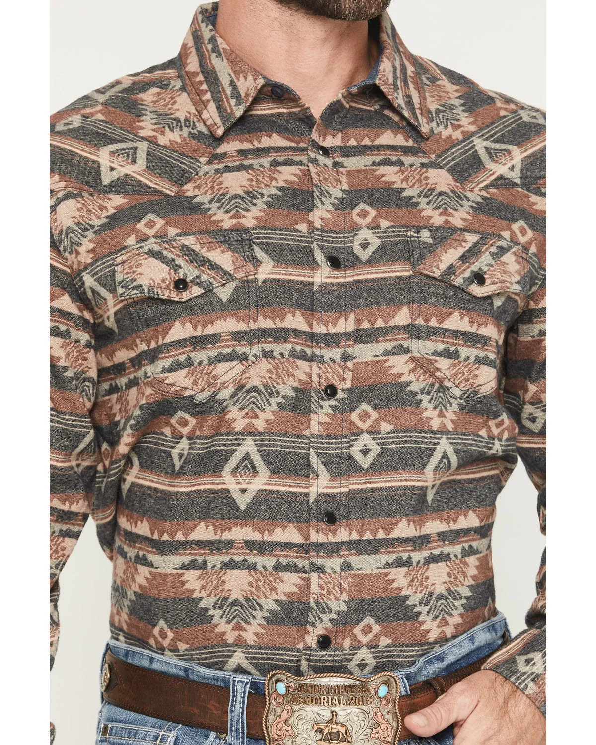 Cody James Men's Ironwood Southwestern Long Sleeve Snap Flannel Shirt - Big sold by Cody James product image thumbnail 3