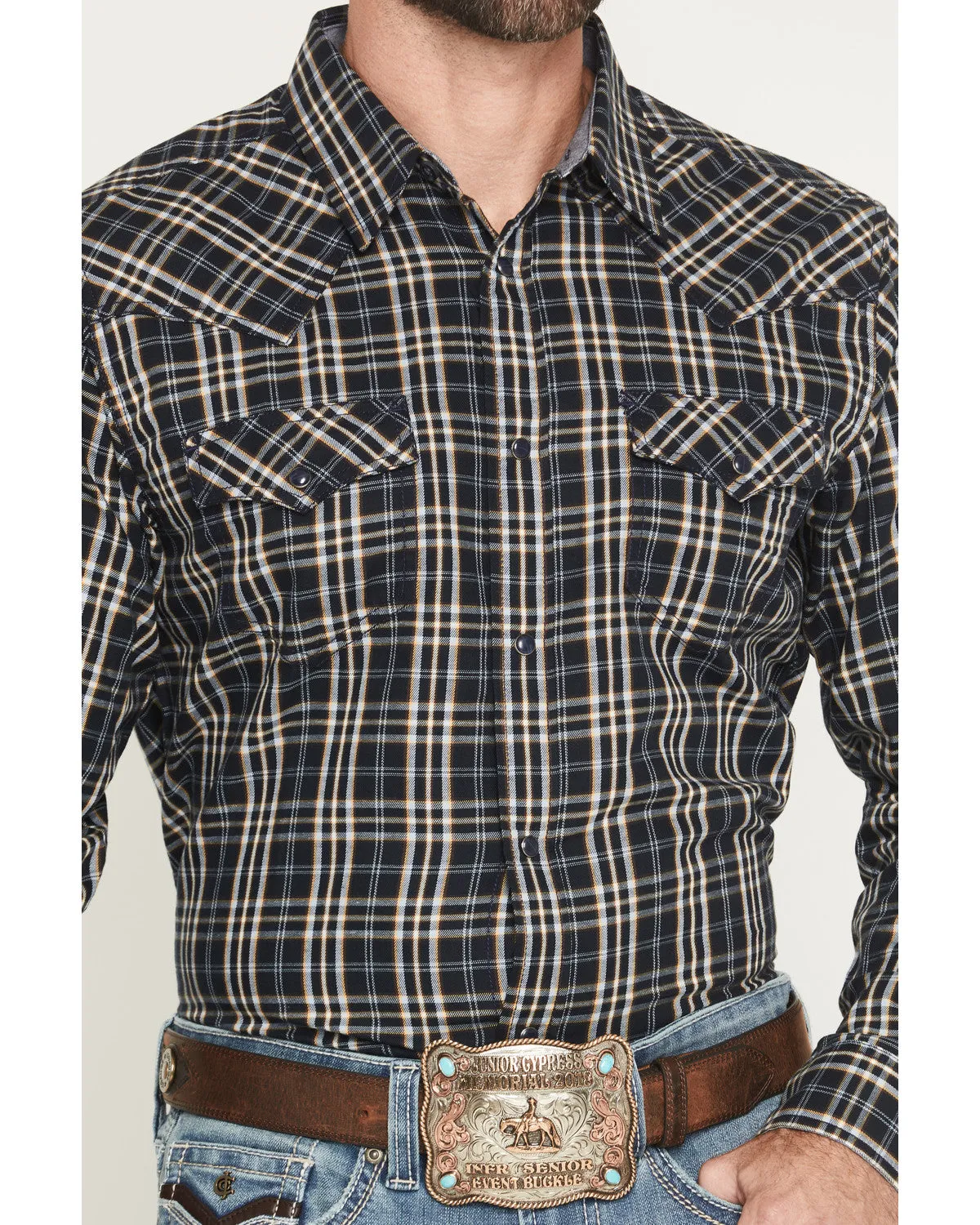 Cody James Men's Warriors Way Plaid Print Long Sleeve Snap Western Shirt - Tall sold by Cody James product image thumbnail 3