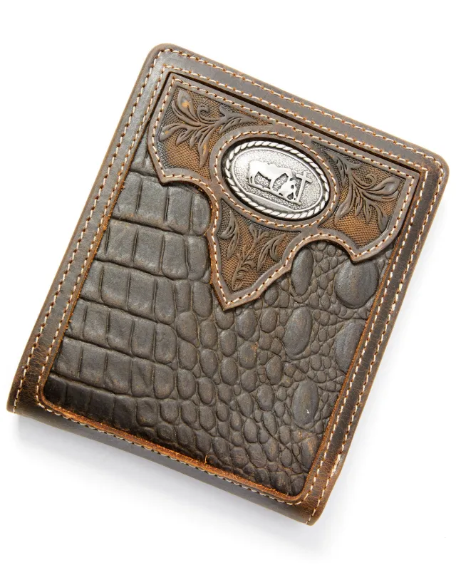Cody James Men's Croc Embossed Bifold Wallet sold by Cody James