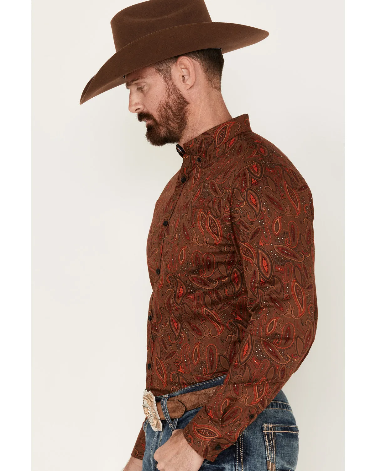 Cody James Men's Tortuga Paisley Print Button-Down Western Shirt sold by Cody James product image thumbnail 2