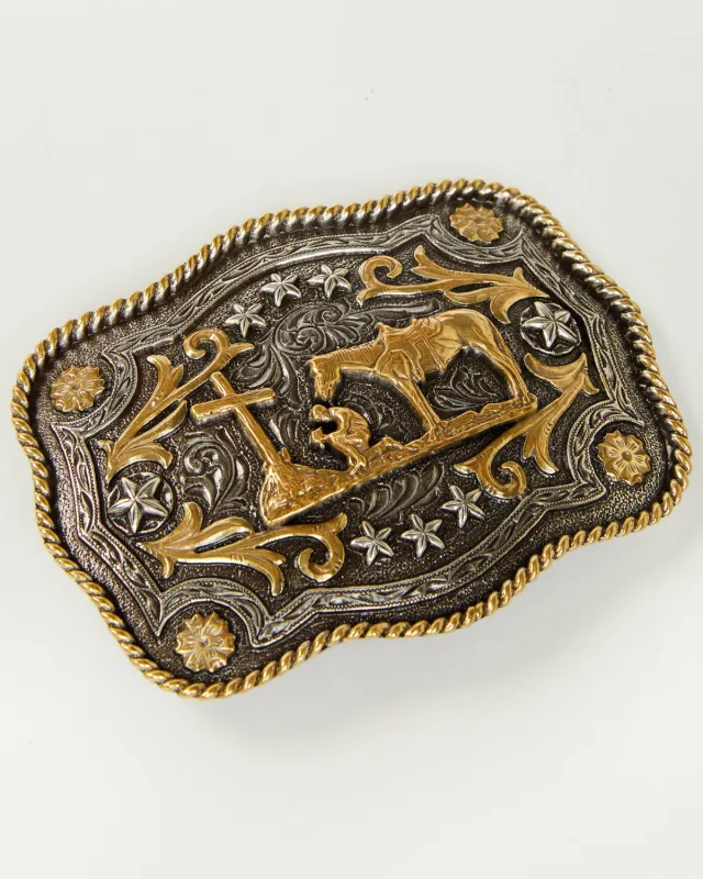 Cody James Christian Cowboy Rectangle Belt Buckle made by Cody James