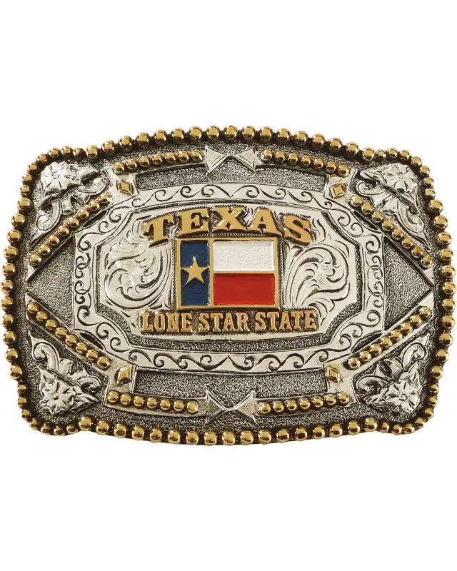 Cody James Red White and Blue Square Texas Belt Buckle sold by Cody James