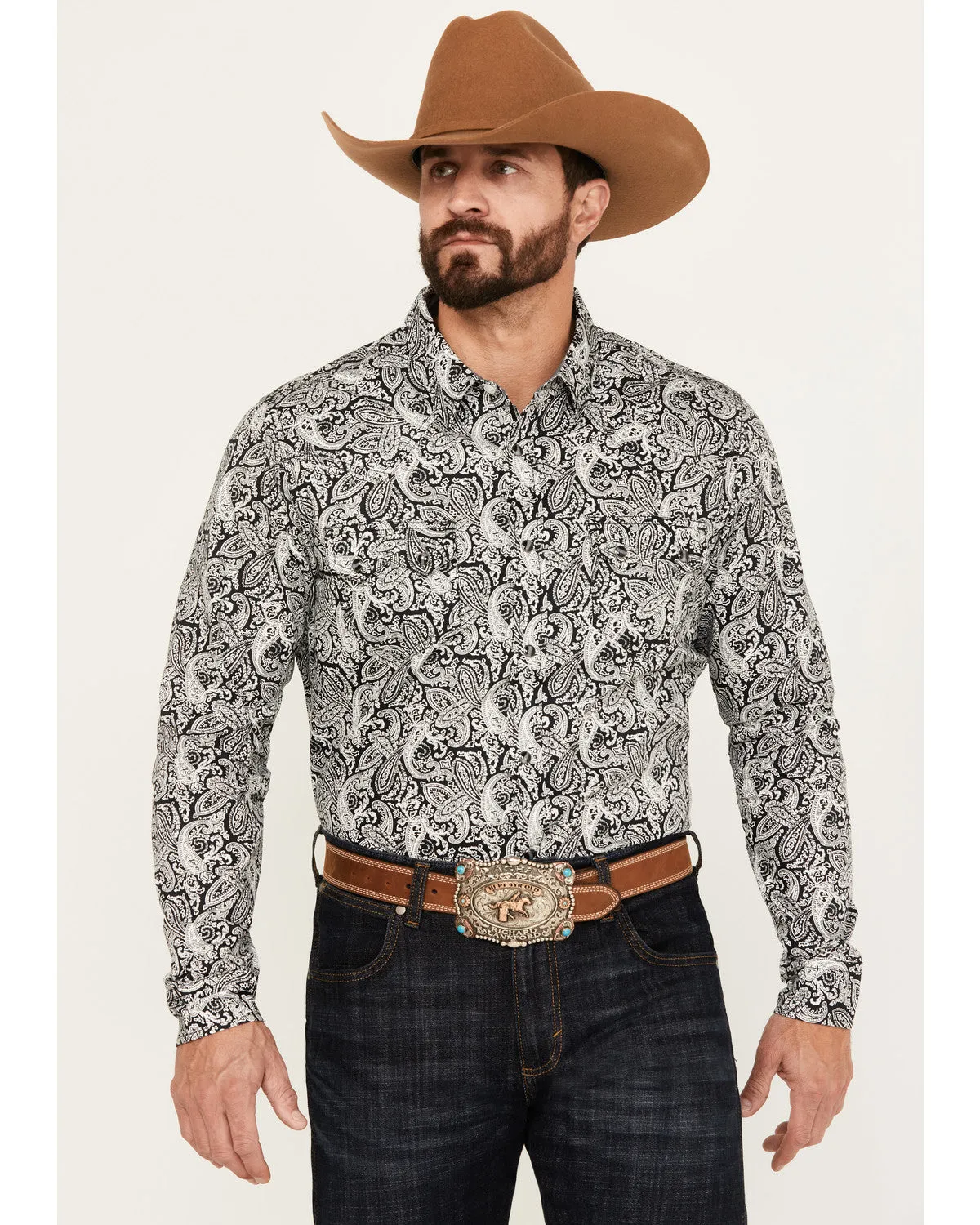 Cody James Men's Mamba Paisley Print Long Sleeve Western Snap Shirt - Tall sold by Cody James