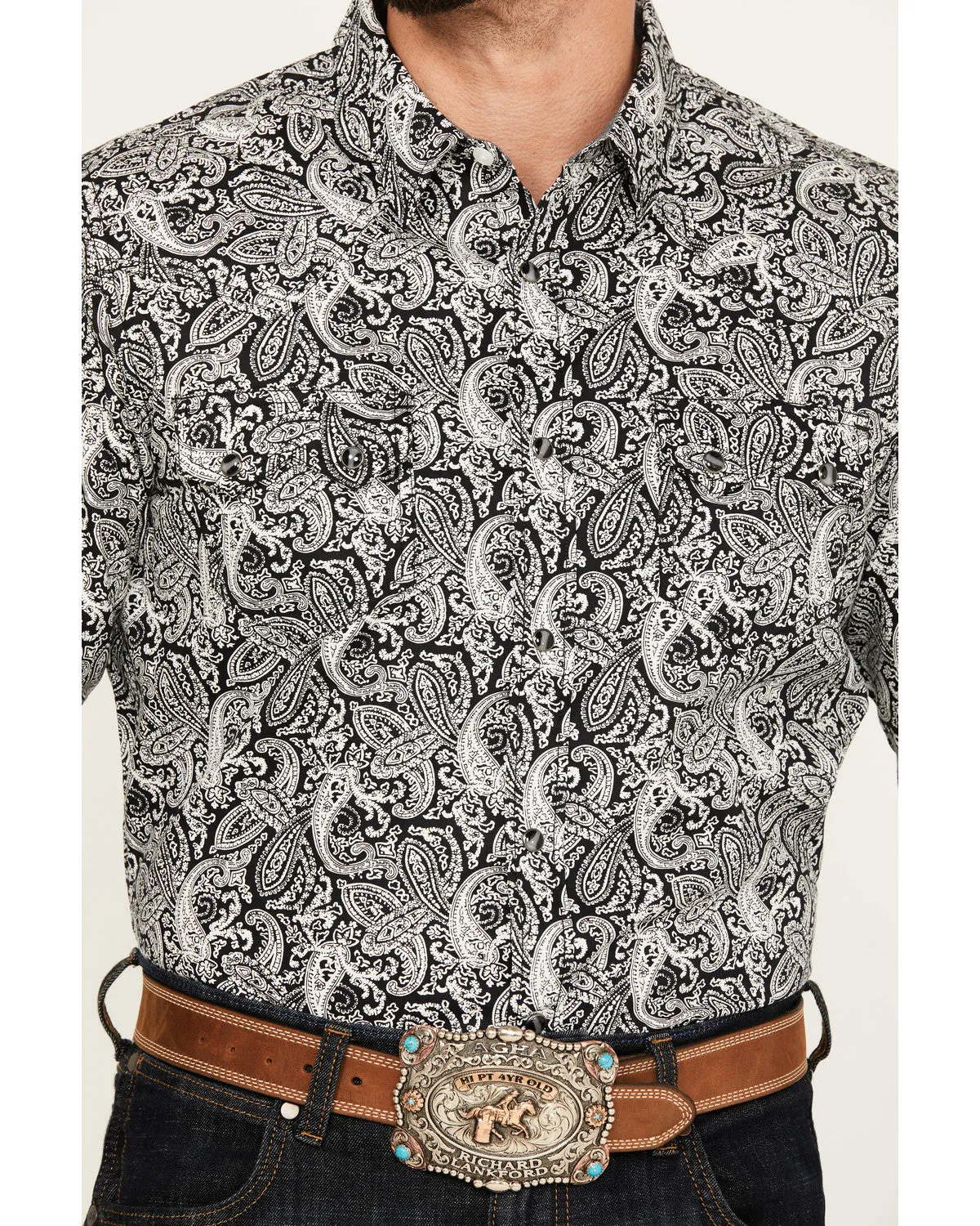 Cody James Men's Mamba Paisley Print Long Sleeve Western Snap Shirt - Tall sold by Cody James product image thumbnail 3