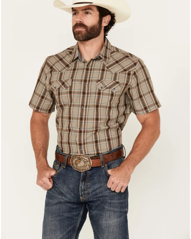 Cody James Men's Poncho Plaid Print Short Sleeve Snap Western Shirt - Tall sold by Cody James