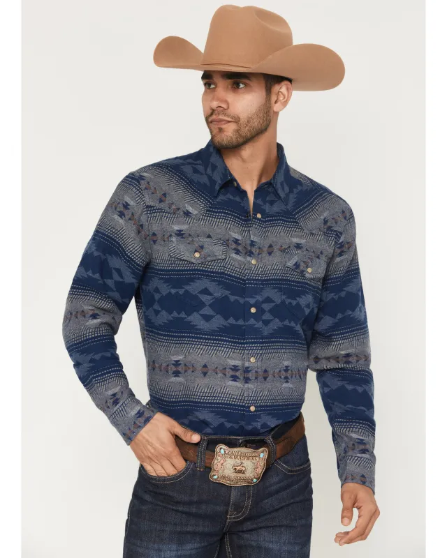Cody James Men's Arrow Bear Southwestern Long Sleeve Snap Flannel Shirt - Tall sold by Cody James