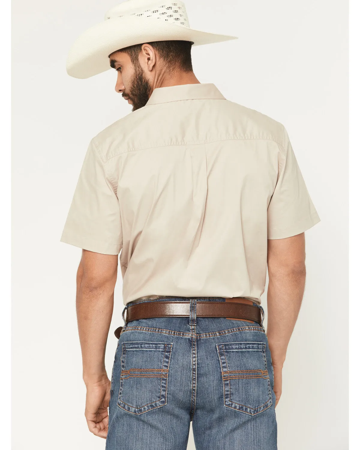 Cody James Men's Basic Twill Short Sleeve Button-Down Stretch Western Shirt sold by Cody James product image thumbnail 4