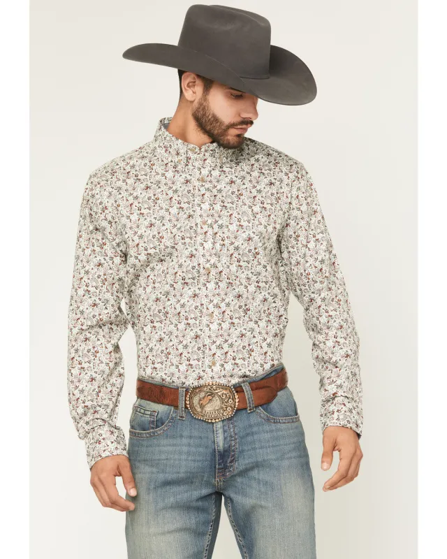 Cody James Men's Picher Floral Print Long Sleeve Button-Down Stretch Western Shirt sold by Cody James