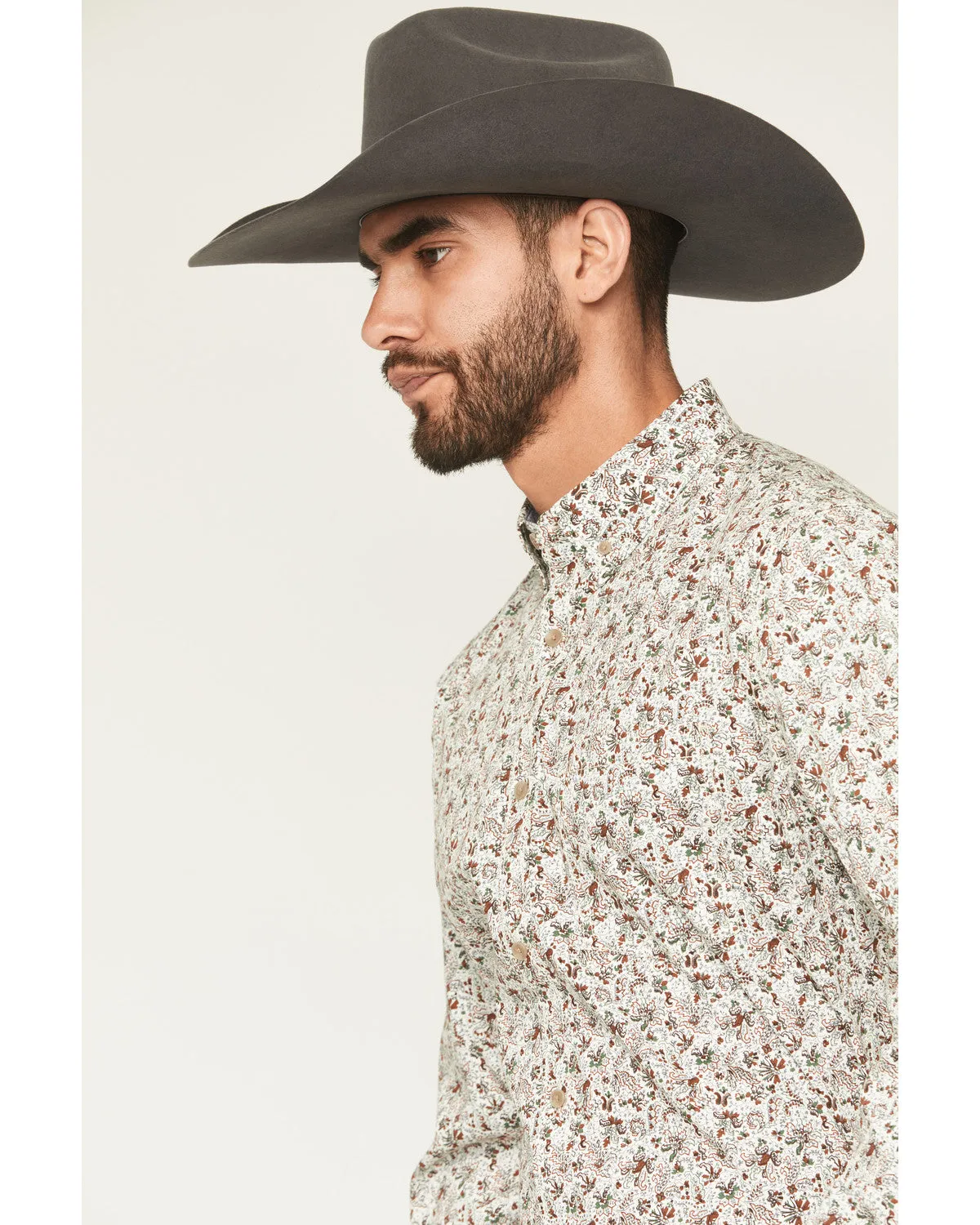 Cody James Men's Picher Floral Print Long Sleeve Button-Down Stretch Western Shirt sold by Cody James product image thumbnail 2