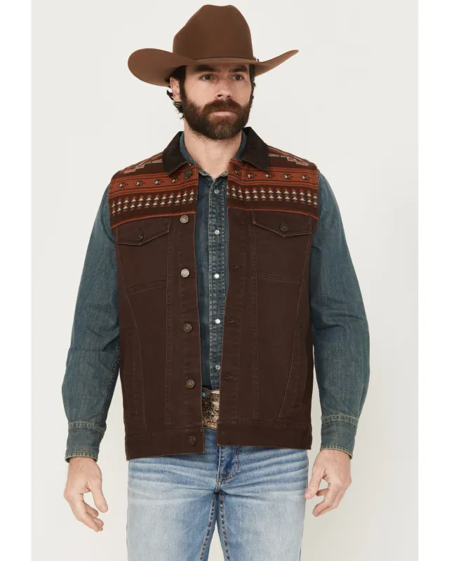 Cody James Men's Iroquois Southwestern Trucker Vest sold by Cody James