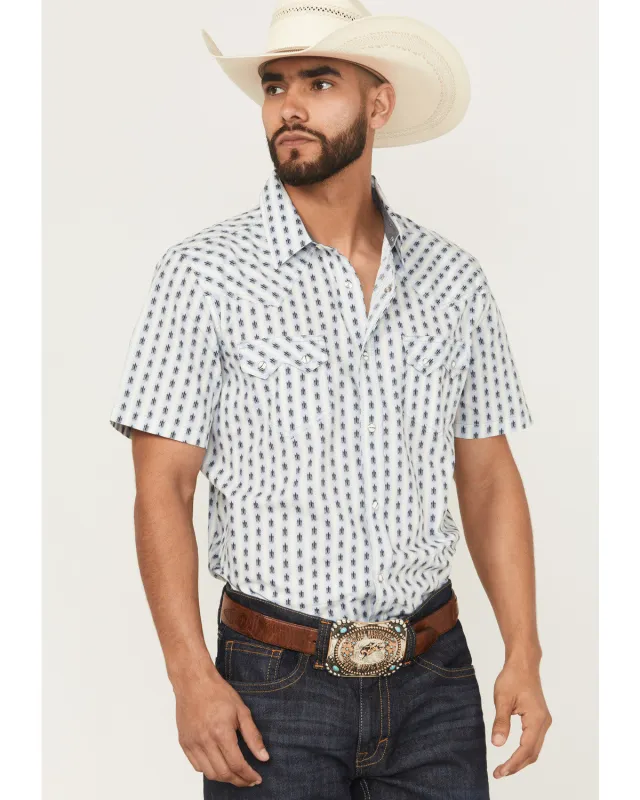 Cody James Men's Outlaw Pass Southwestern Striped Short Sleeve Snap Western Shirt sold by Cody James