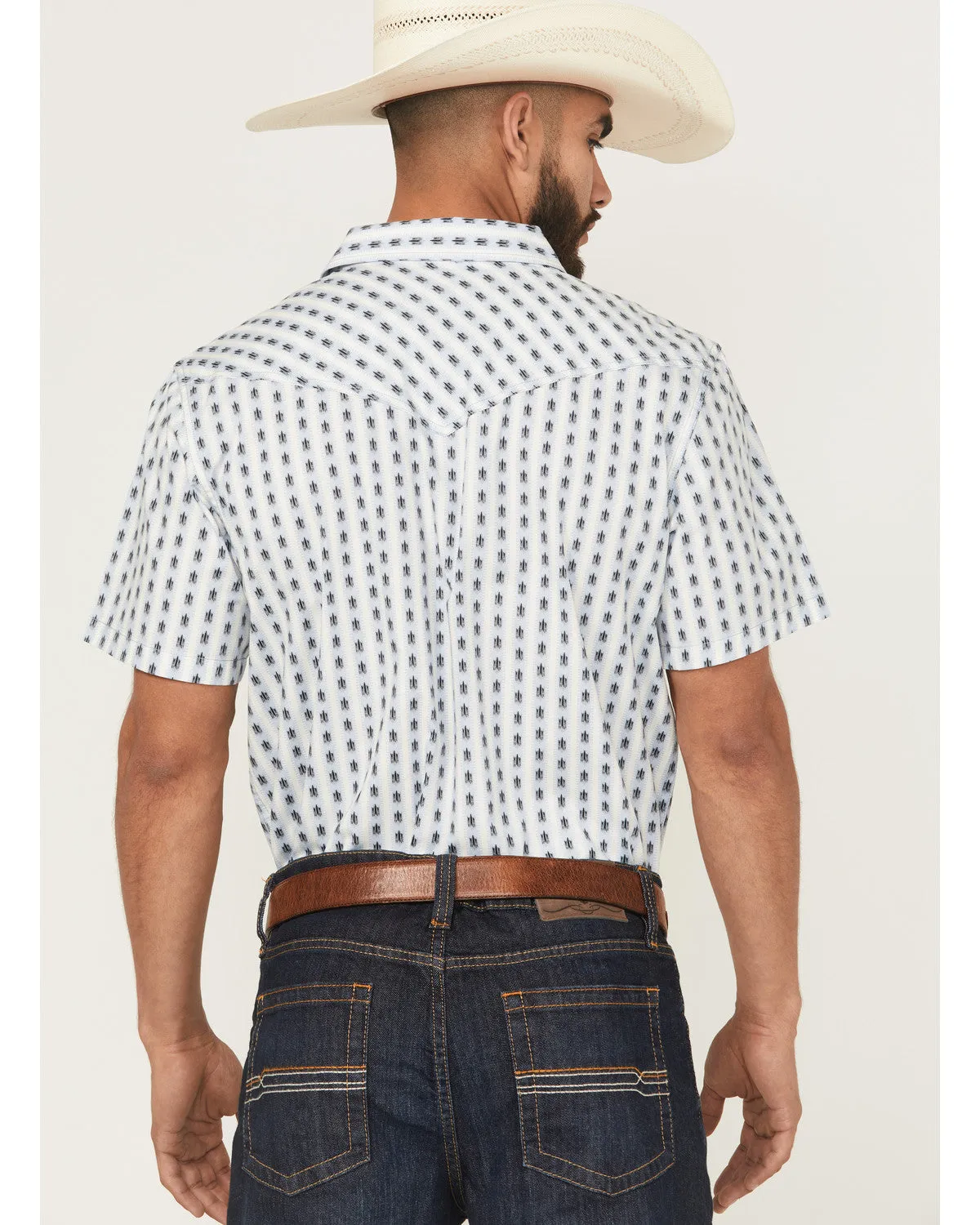 Cody James Men's Outlaw Pass Southwestern Striped Short Sleeve Snap Western Shirt sold by Cody James product image thumbnail 4