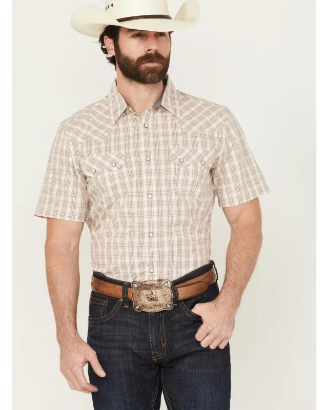 Cody James Men's Rangewear Plaid Print Short Sleeve Snap Western Shirt sold by Cody James