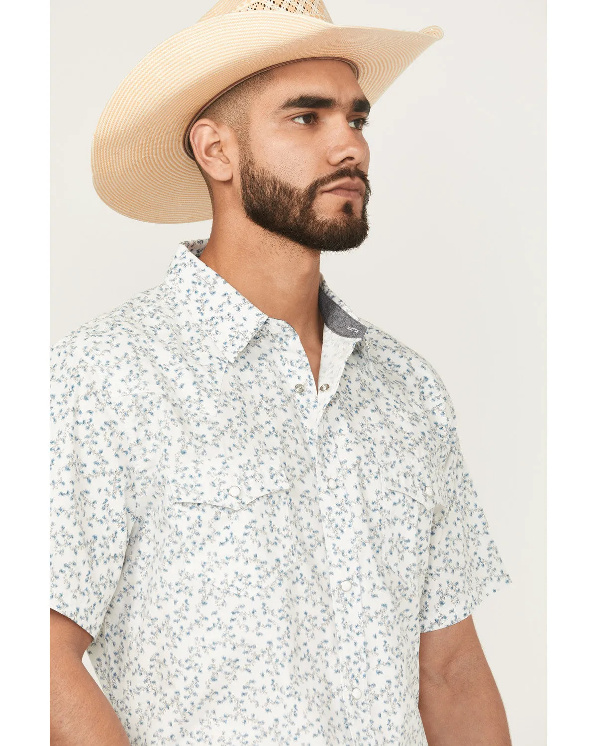 Cody James Rodeo Drive Floral Print Short Sleeve Snap Western Shirt - Tall sold by Cody James product image thumbnail 2
