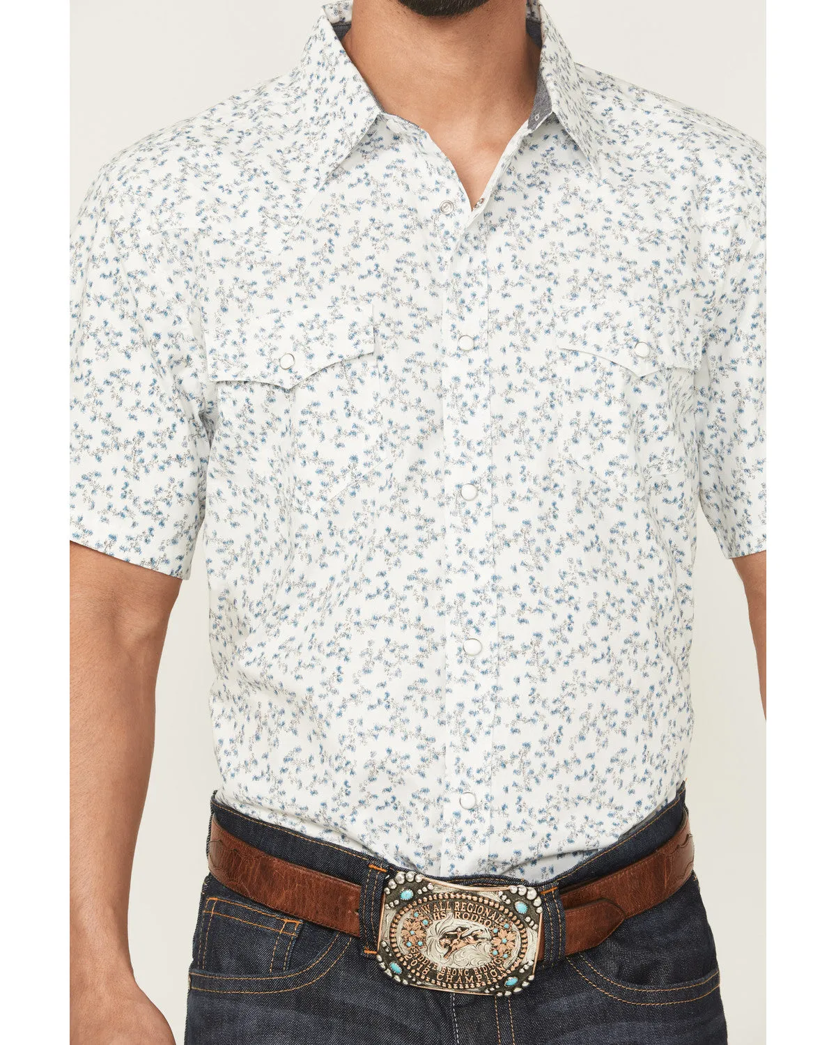 Cody James Rodeo Drive Floral Print Short Sleeve Snap Western Shirt sold by Cody James product image thumbnail 3