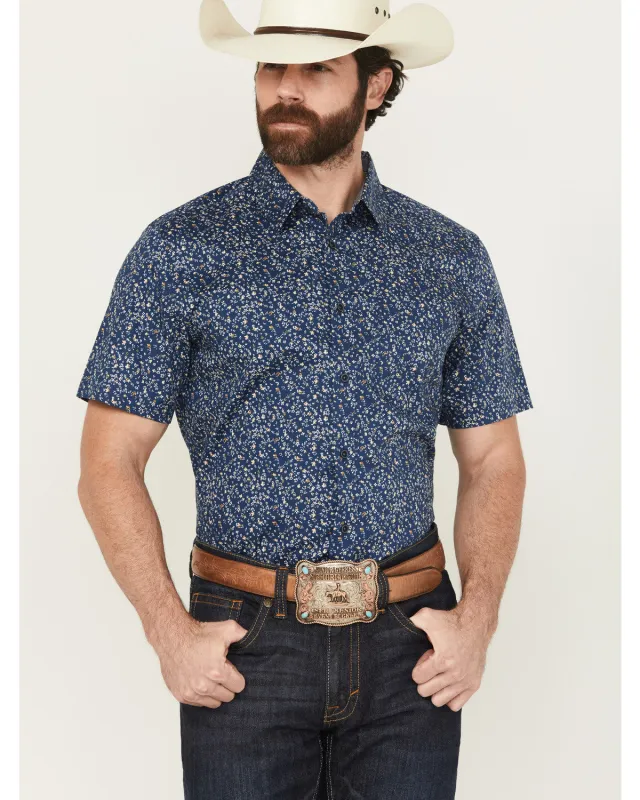 Cody James Men's Vanguard Floral Print Short Sleeve Button-Down Stretch Western Shirt sold by Cody James