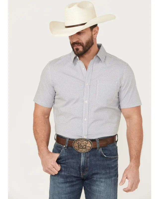 Cody James Men's Salt Lake Geo Print Short Sleeve Button-Down Stretch Western Shirt sold by Cody James
