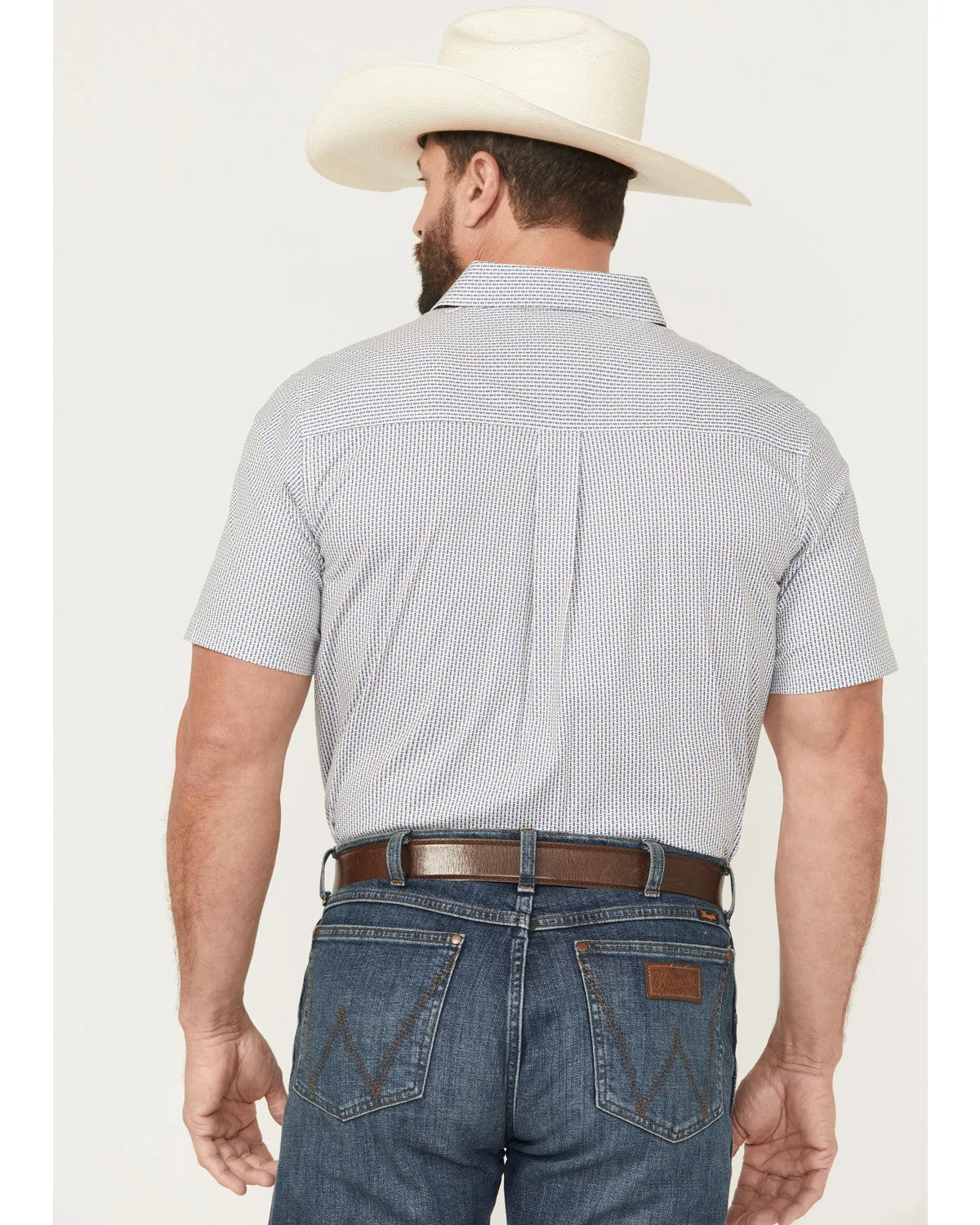 Cody James Men's Salt Lake Geo Print Short Sleeve Button-Down Stretch Western Shirt sold by Cody James product image thumbnail 4