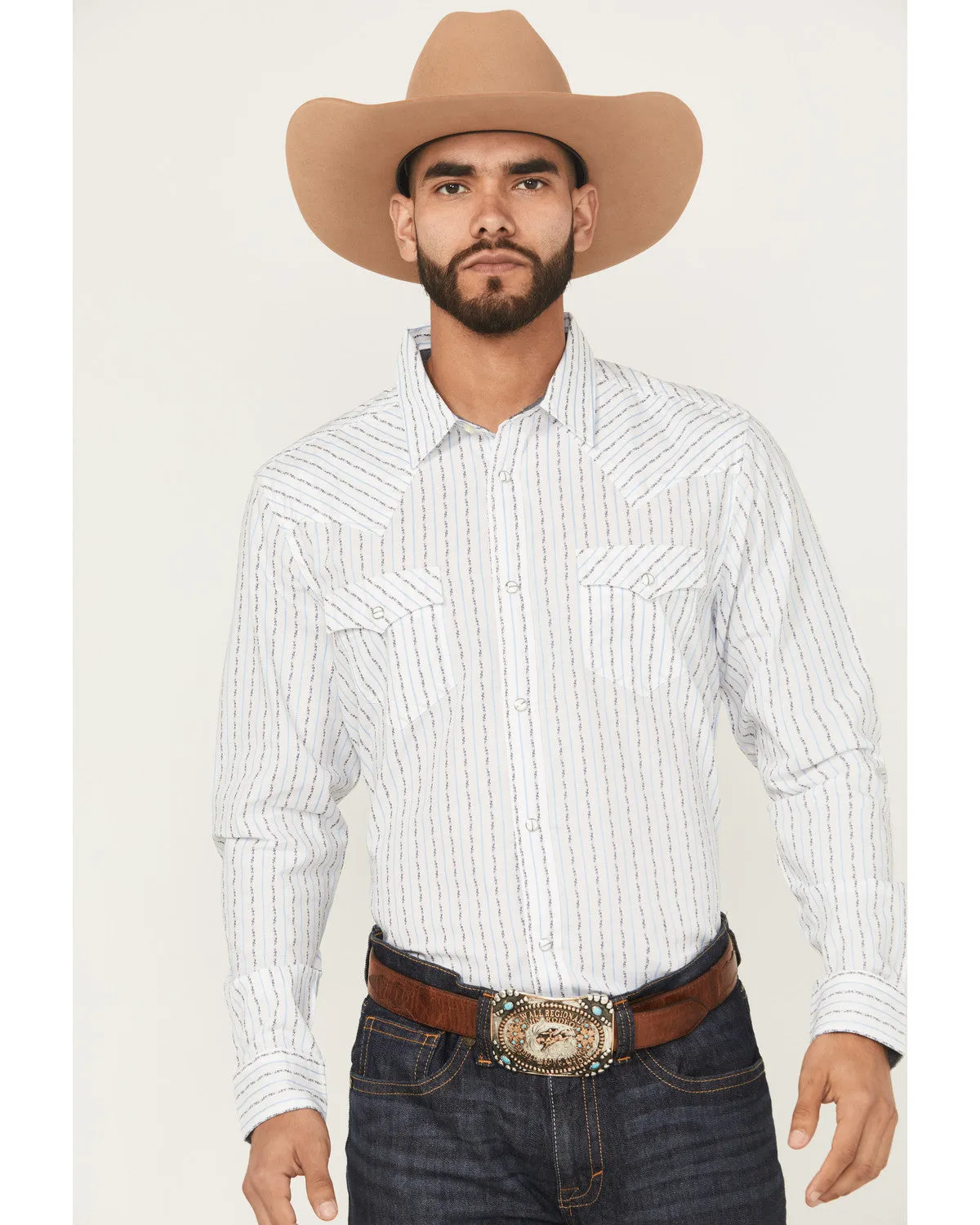Cody James Men's Wild West Striped Long Sleeve Snap Western Shirt sold by Cody James