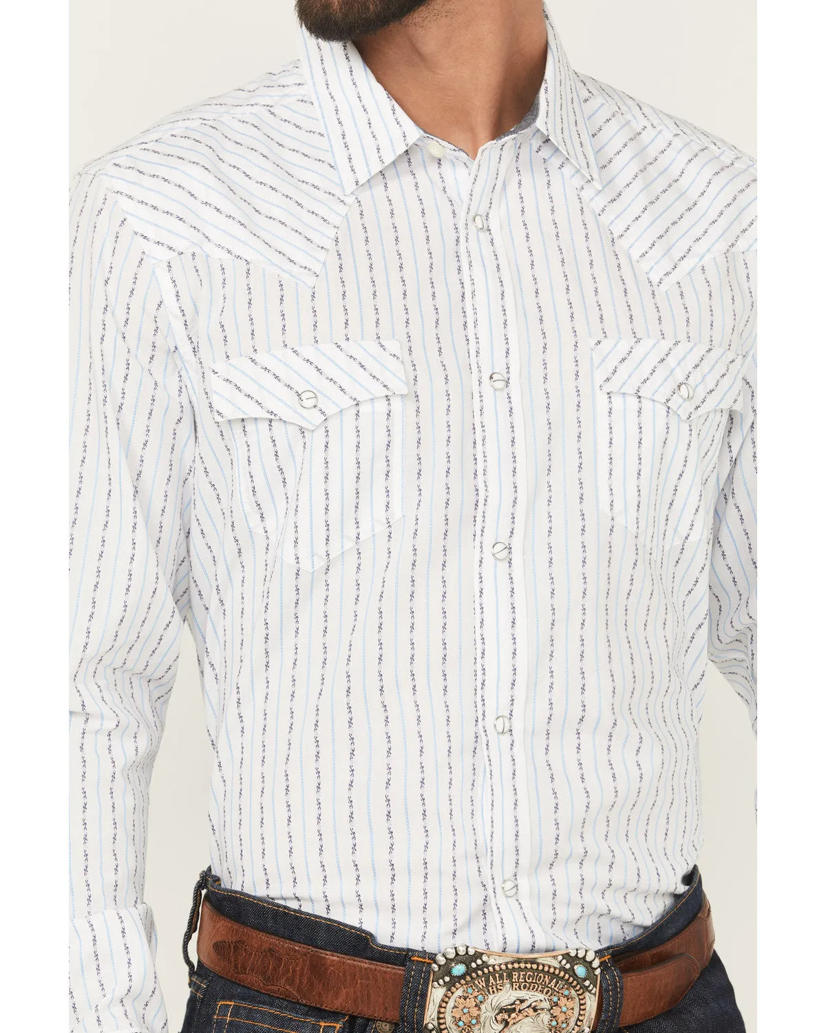 Cody James Men's Wild West Striped Long Sleeve Snap Western Shirt sold by Cody James product image thumbnail 3