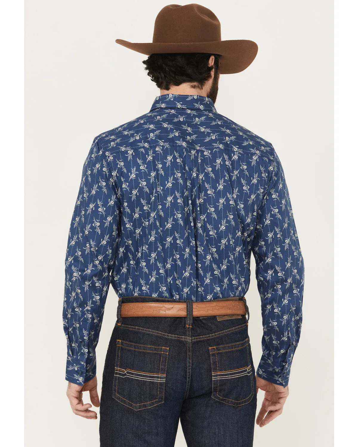 Cody James Men's Gila Grove Floral Striped Long Sleeve Button-Down Stretch Western Shirt sold by Cody James product image thumbnail 4